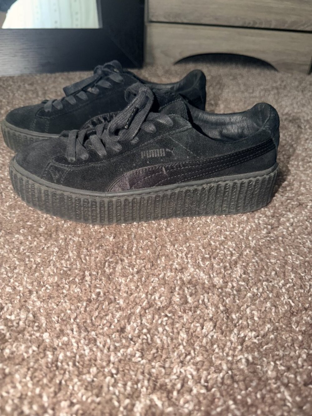 PUMA X Rihanna FENTY Creeper Suede Black Satin - Picture 2 of 7